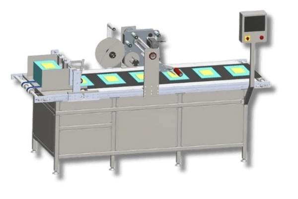 Top side pouch labeler