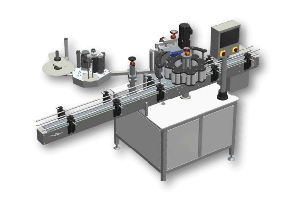 Wrap around labeling machine